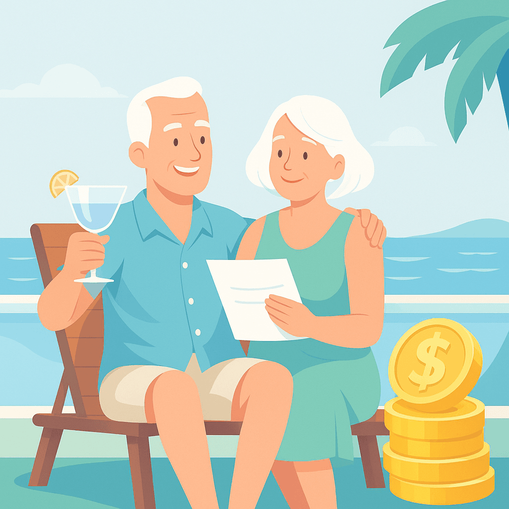 Pessoa visualizando gráfico de crescimento para aposentadoria